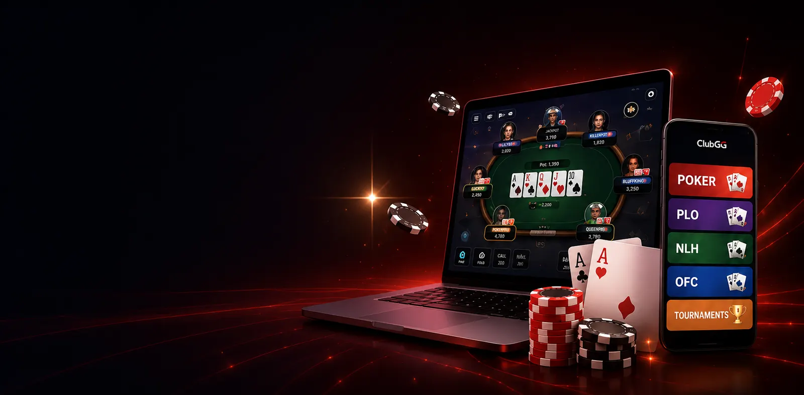 ClubGG on screen — PokerStar.co.il